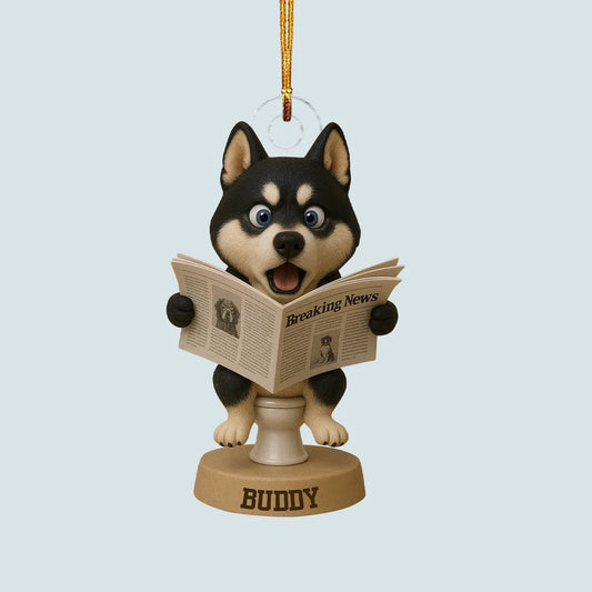 Paw News - Personalized Photo Mica Ornament - Christmas Gift for Family Members, Dog Lovers AGCHT002