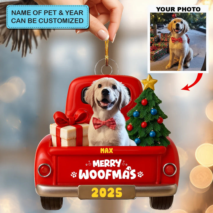 Time For Christmas With My Pet - Customized Photo Ornament - Christmas Gift For Pet Lovers AGCDH005