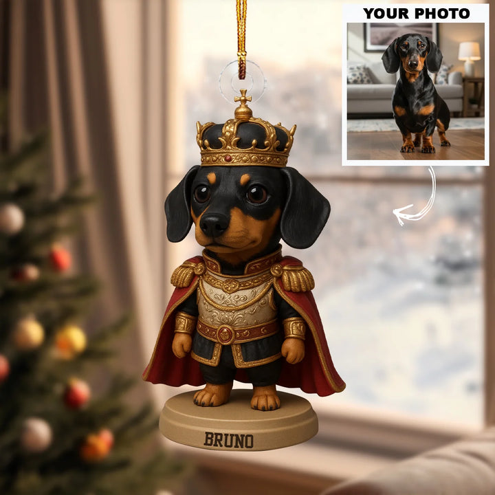 Regal Dog - Personalized Custom Photo Mica Ornament - Christmas Gift for Family Members, Dog Lovers AGCHT001