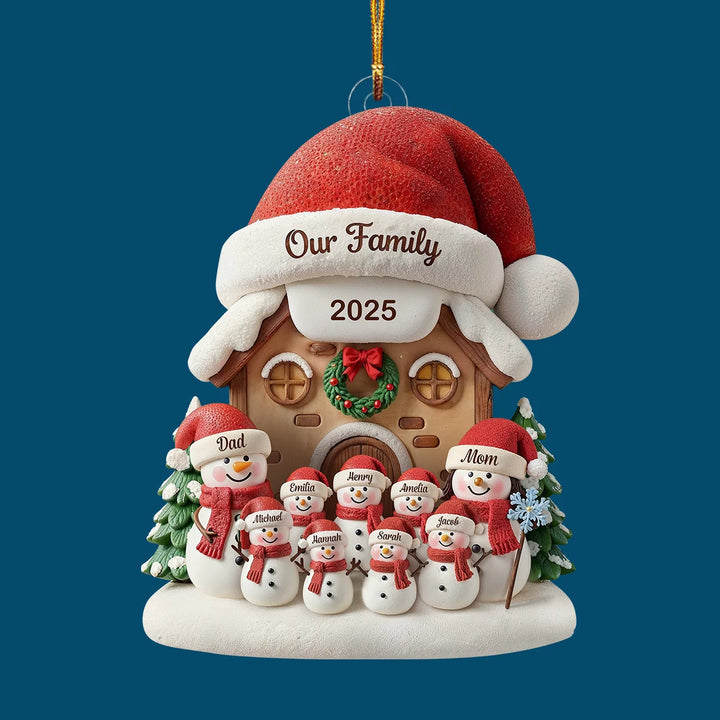 Snow Happy Together - Custom Shape Mica Ornament - Personalized Christmas Gift For Family Members