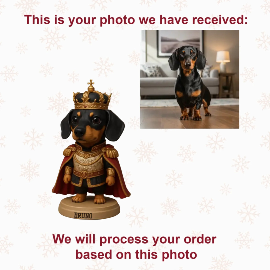 Regal Dog - Personalized Custom Photo Mica Ornament - Christmas Gift for Family Members, Dog Lovers AGCHT001