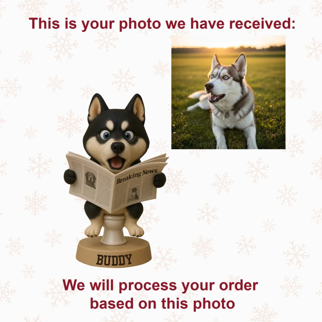 Paw News - Personalized Custom Photo Mica Ornament - Christmas Gift for Family Members, Dog Lovers AGCHT002