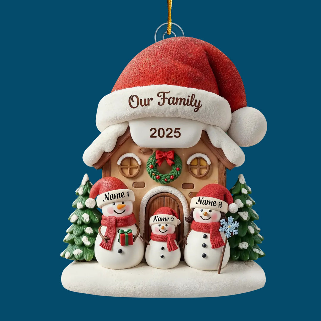 Snow Happy Together - Custom Shape Mica Ornament - Personalized Christmas Gift For Family Members