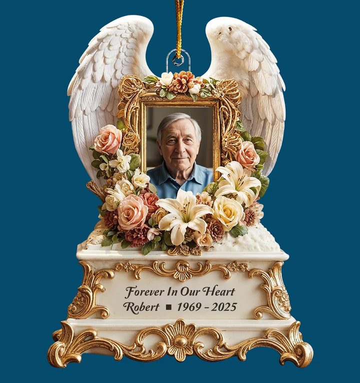 Forever In Our Hearts - Personalized Custom Shape Mica Ornament - Christmas Gift For Family Members