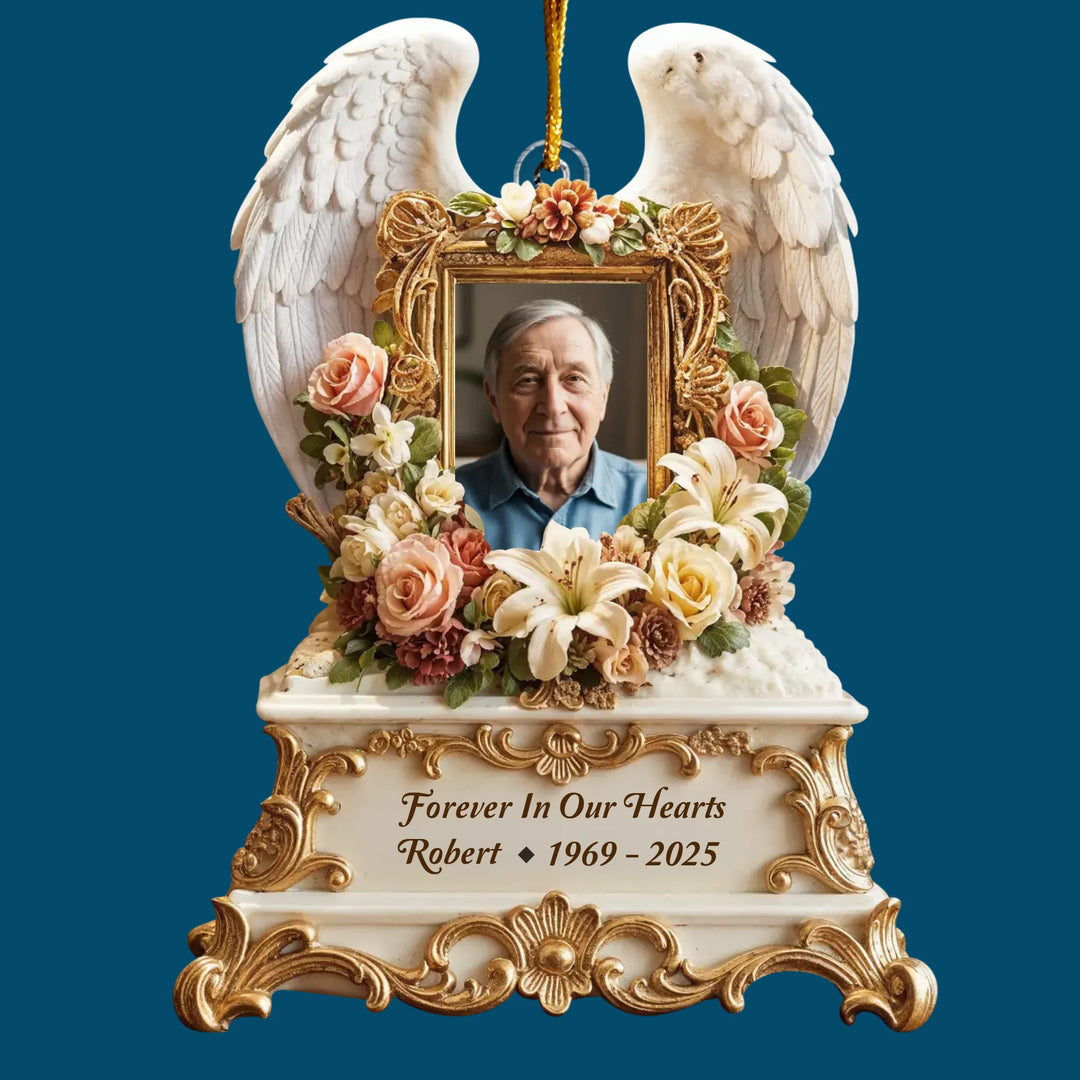 Forever In Our Hearts - Personalized Custom Shape Mica Ornament - Christmas Gift For Family Members