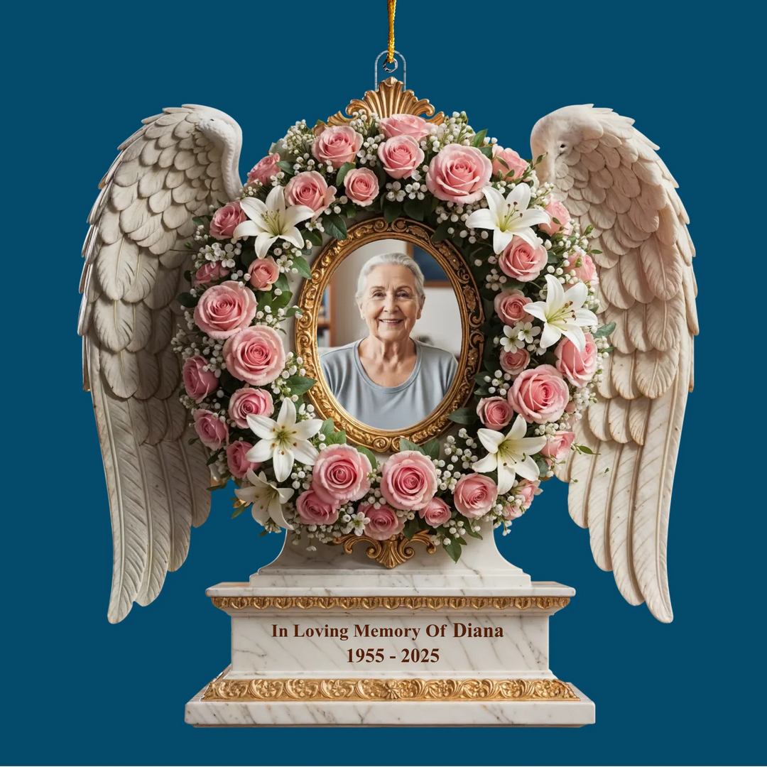 In Loving Memory - Personalized Custom Shape Mica Ornament - Christmas Gift For Family Members