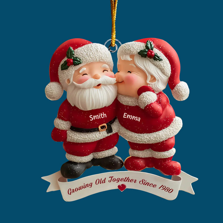 Growing Old Together - Custom Shape Mica Ornament - Christmas Gift For Family Members
