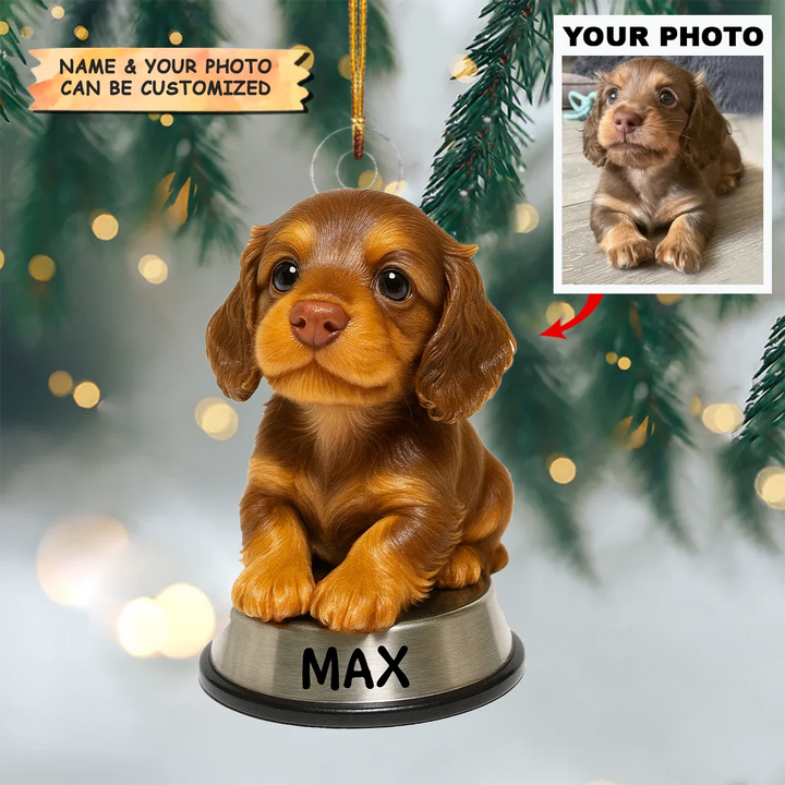 Cheerful Pups - Personalized Photo Ornament - Christmas Gift For Pet Lovers AGP0VL028