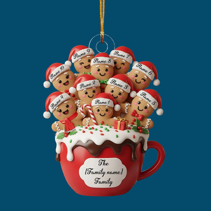 Gingerbread Love - Custom Shape Mica Ornament - Christmas Gift For Family Members