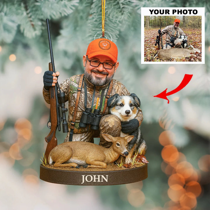 Hunt Master - Personalized Photo Ornament - Christmas Gift For Hunting Lovers AGP0NL001