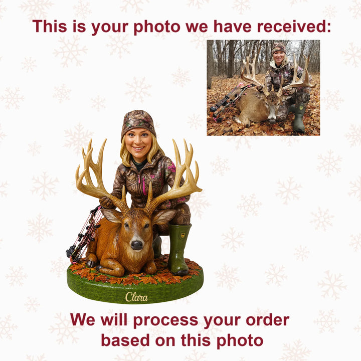 Forest Hunt - Personalized Photo Ornament - Christmas Gift For Hunting Lovers AGP0NL002