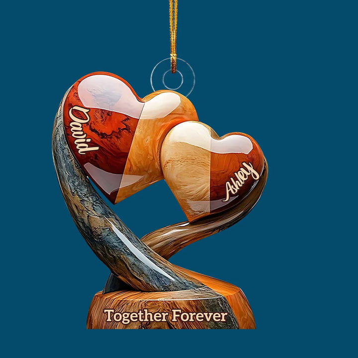 Together Forever - Custom Shape Mica Ornament - Christmas Gift For Couple