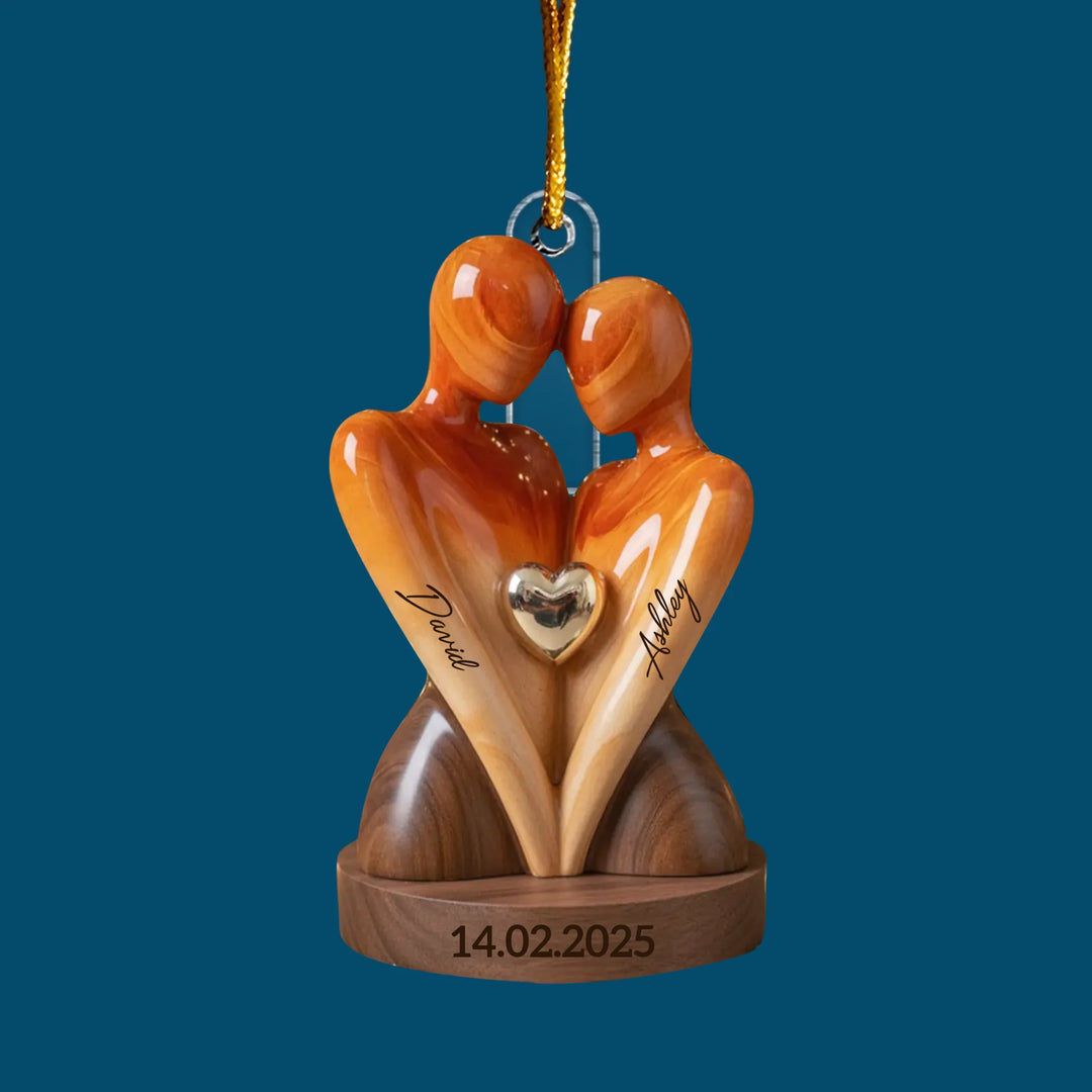 Our Special Date - Custom Shape Mica Ornament - Christmas Gift For Couple