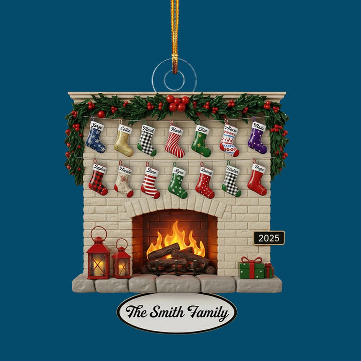 Christmas Is With Family - Custom Shape Mica Ornament - Christmas Gift For Family Members