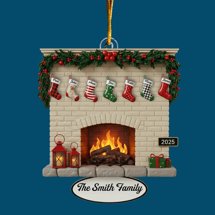 Christmas Is With Family - Custom Shape Mica Ornament - Christmas Gift For Family Members