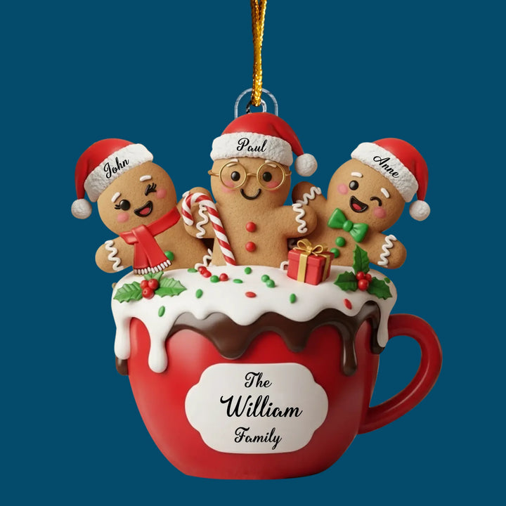 Gingerbread Love - Custom Shape Mica Ornament - Christmas Gift For Family Members