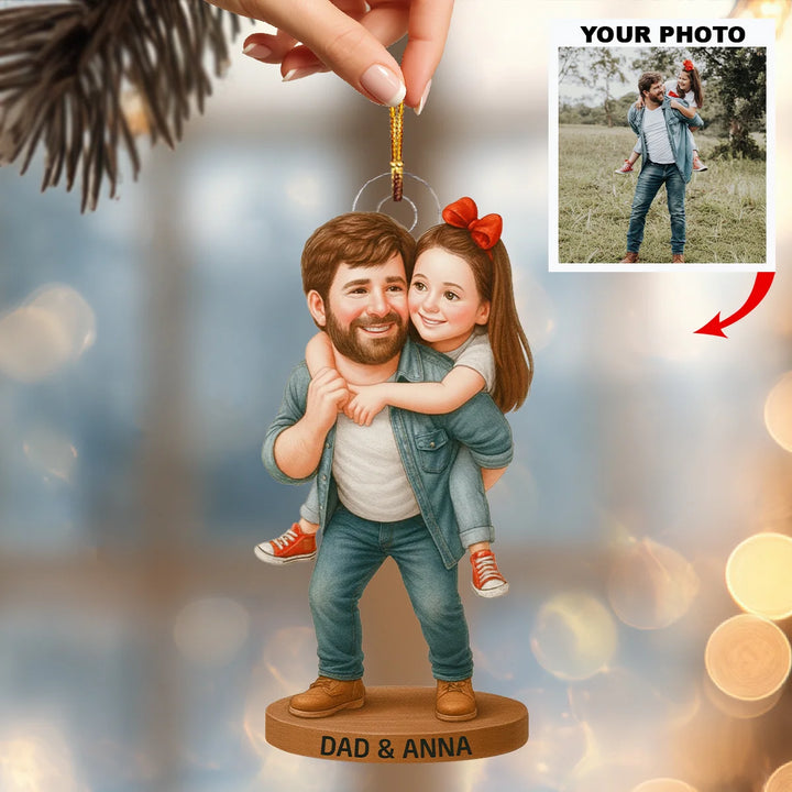Dad Biggest Joy - Personalized Photo Ornament - Christmas Gift For Family Members AGP0DH002