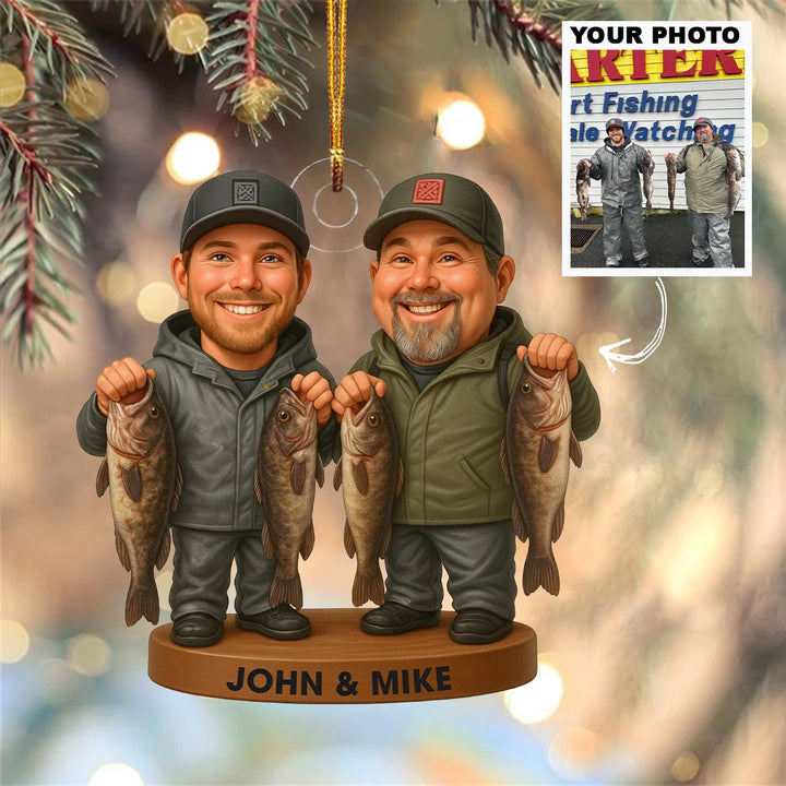 Victory Day - Personalized Photo Ornament - Christmas Gift For Fishing Lovers AGP0DH003