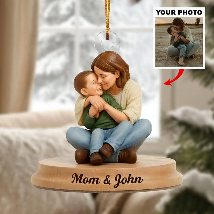 Mom Biggest Happiness - Personalized Photo Ornament - Christmas Gift For Family Members AGP0DH004