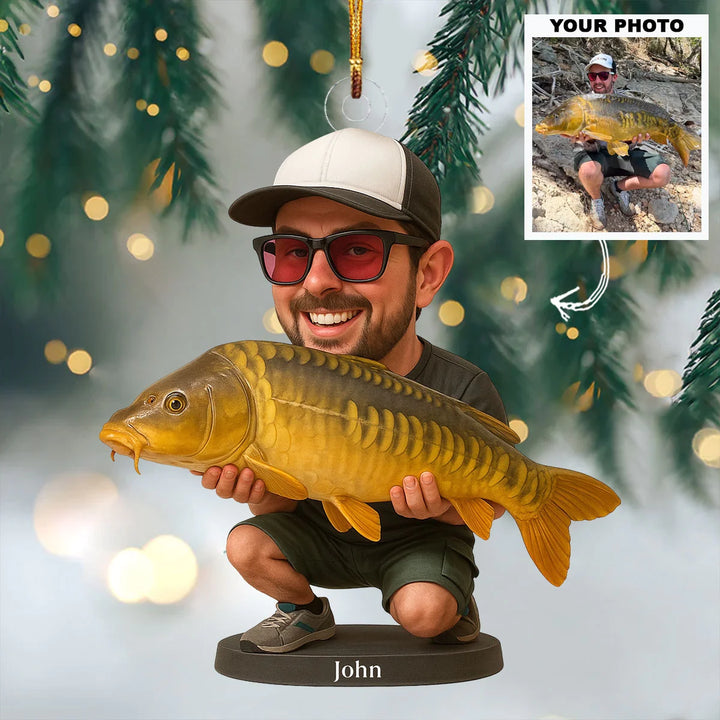 Big Carp Catch - Personalized Photo Ornament - Christmas Gift For Fishing Lovers AGP0DH010