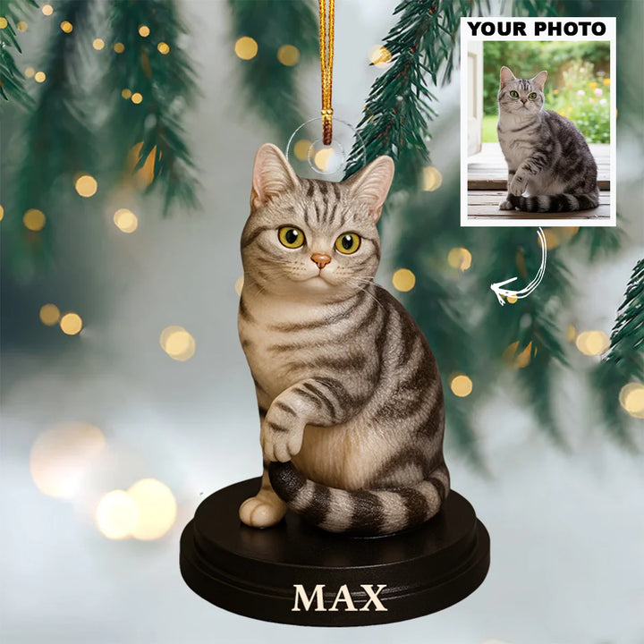 Kitty Love - Personalized Photo Ornament - Christmas Gift For Cat Lover, Pet Lover AGP0NL009