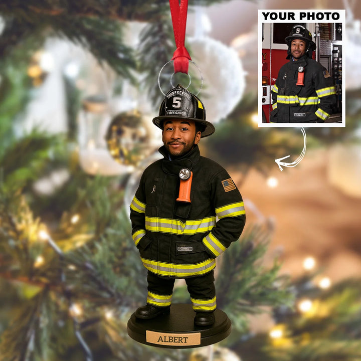 Guardians Of Fire - Personalized Photo Ornament - Christmas Gift For Firefighter AGP0NL016