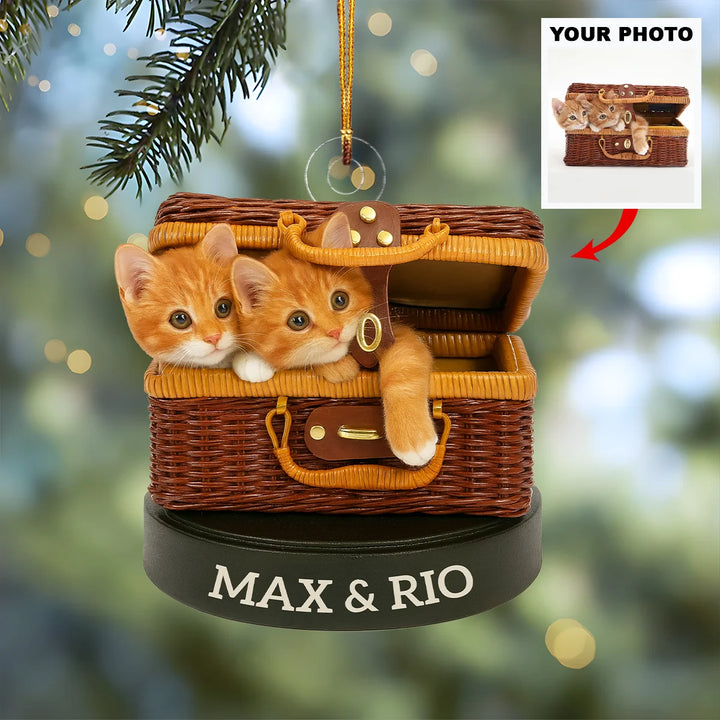 Cozy Kitty - Personalized Photo Ornament - Christmas Gift For Pet Lovers, Cat Lovers AGP0NL023