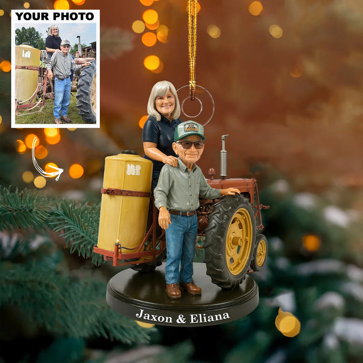 Tractor Joy - Personalized Photo Ornament - Christmas Gift For Farmers, Farm Lovers AGP0NL026