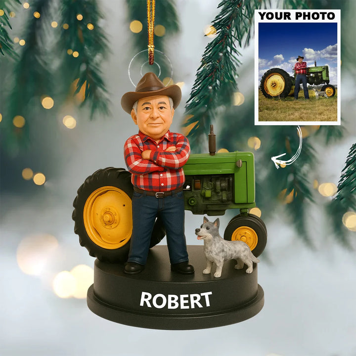 Harvest Ride - Personalized Photo Ornament - Christmas Gift For Farmers, Farm Lovers AGP0NL025