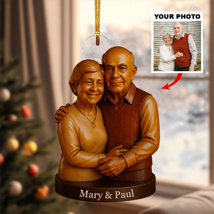 Happy Together Forever - Personalized Photo  Ornament - Christmas Gift For Grandparents AGP0DH022