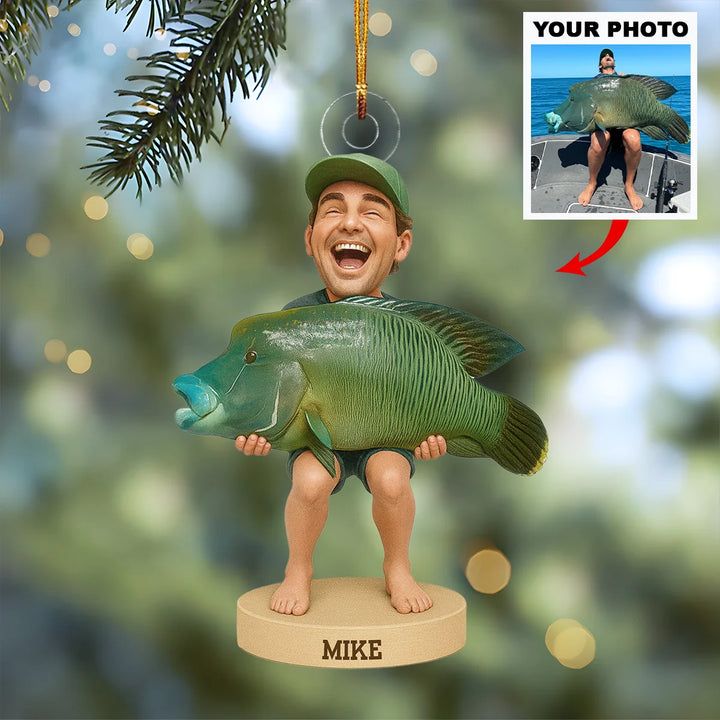 King of The Sea - Personalized Photo Ornament - Christmas Gift For Fishing Lovers AGP0DH027