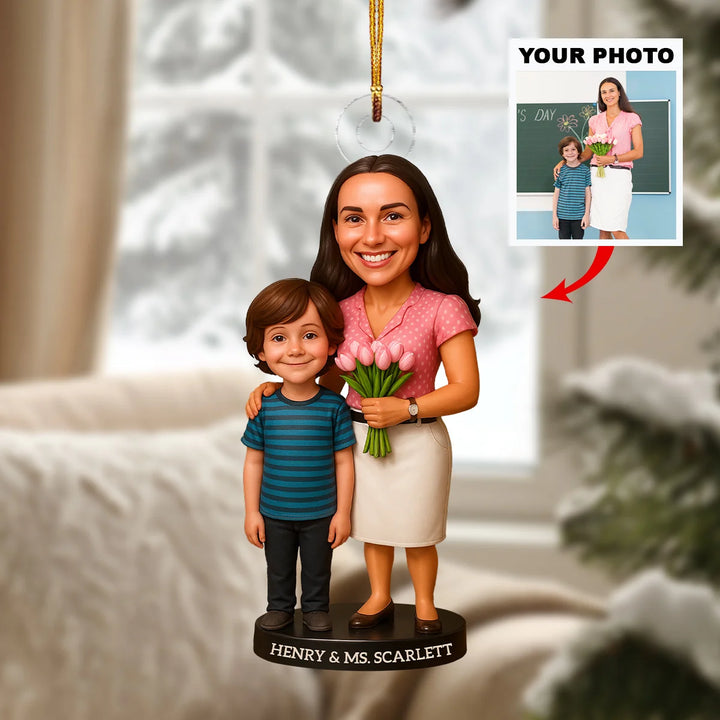 Teacher Appreciation - Personalized Photo Ornament - Christmas Gift For Teacher AGP0HT011