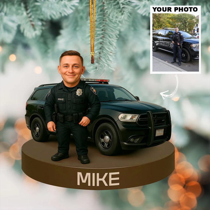 Duty and Honor - Personalized Photo Ornament - Christmas Gift For Policemen AGP0DH033
