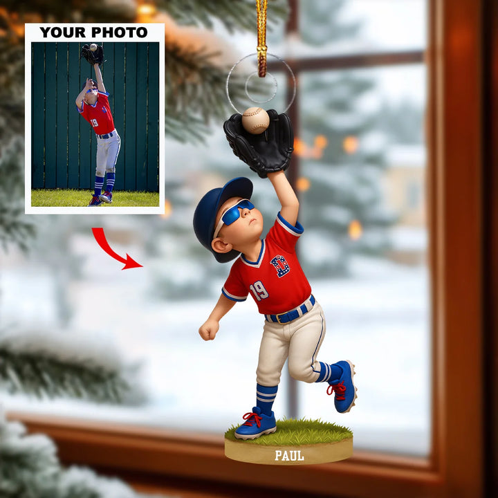 Little Star Play - Personalized Photo Ornament - Christmas Gift For Sport Loving Kids AGP0DH041
