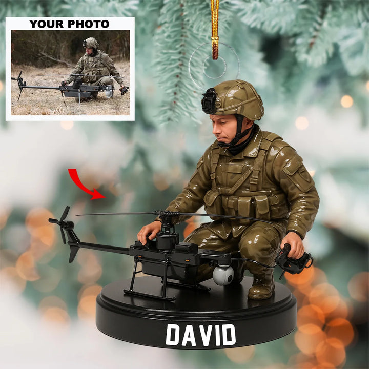 True Patriot - Personalized Photo Ornament - Christmas Gift For Soldiers, Veterans AGP0NL033