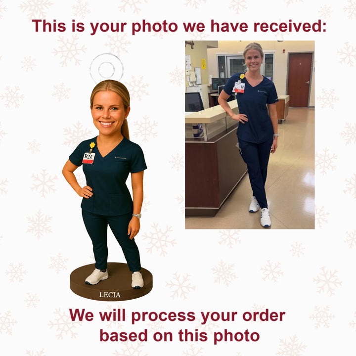 Hero of Wellness - Personalized Photo Ornament - Christmas Gift For Nurses AGP0DH045