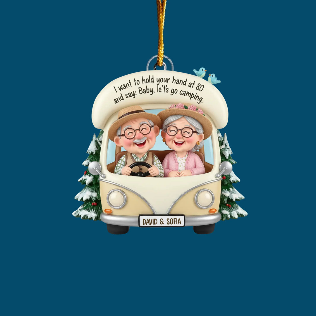 Our Journey of Love Camper - Personalized Custom Mica Ornament - Christmas Gift For Lover, Couple