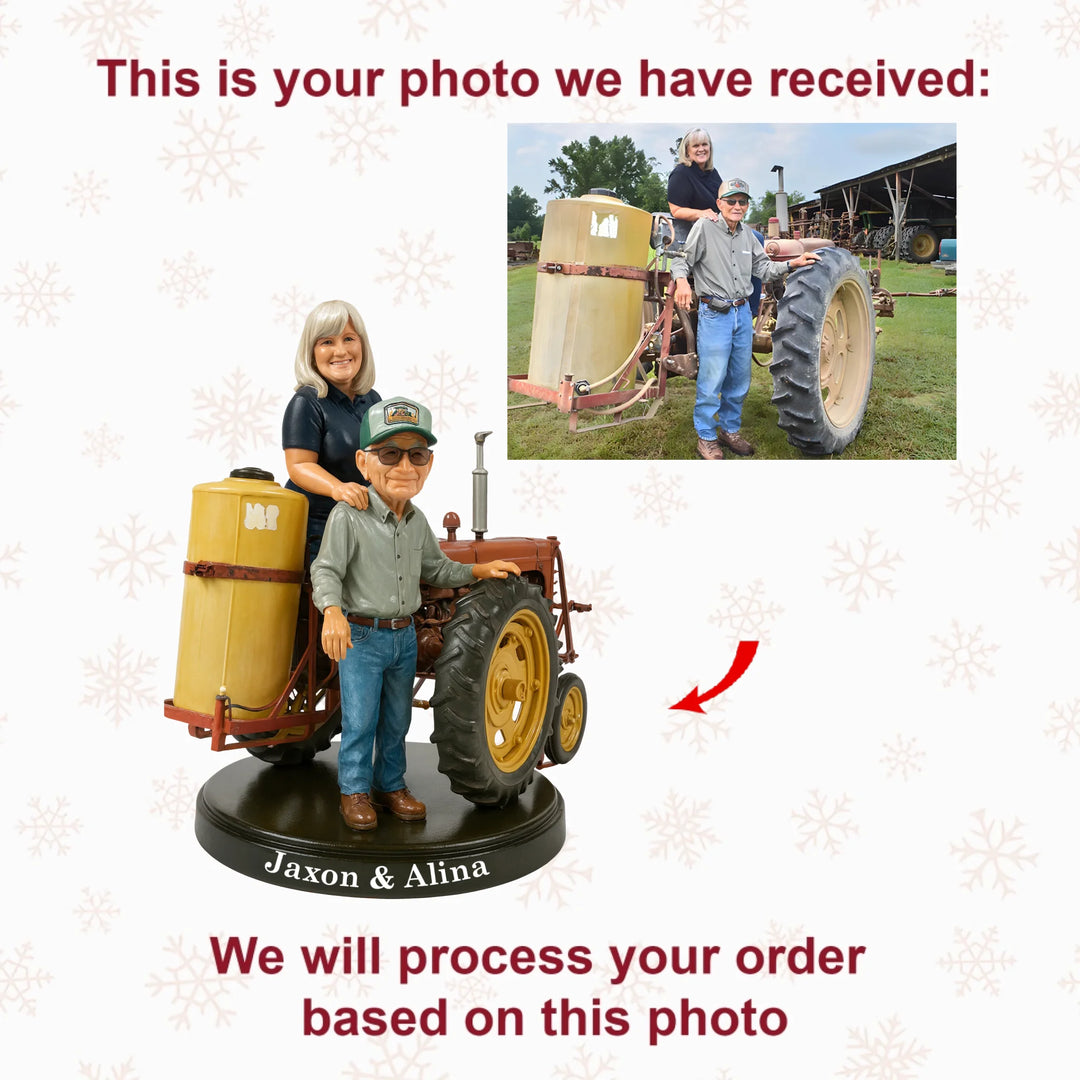 Tractor Joy - Personalized Photo Ornament - Christmas Gift For Farmers, Farm Lovers AGP0NL026