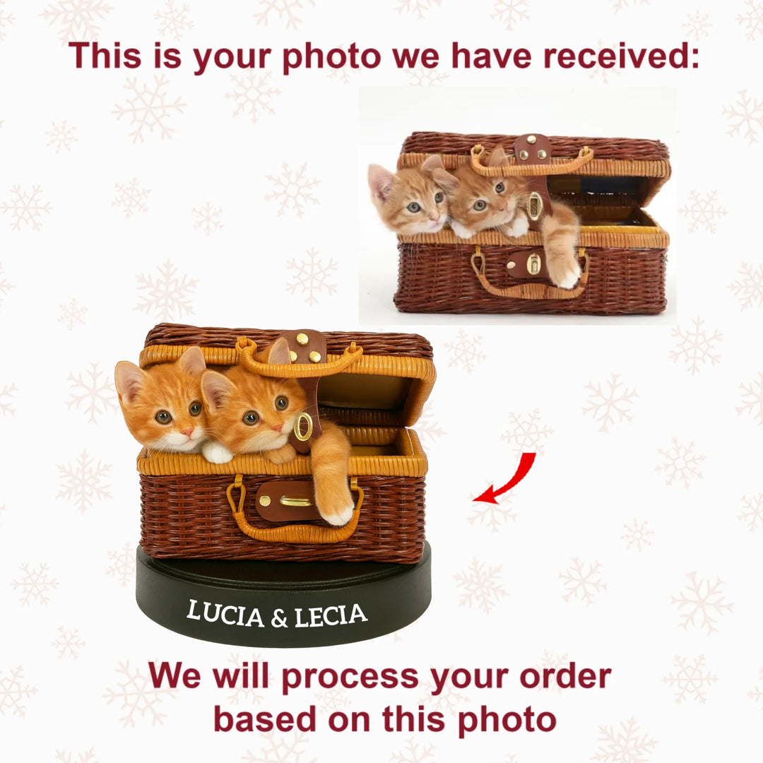 Cozy Kitty - Personalized Photo Ornament - Christmas Gift For Pet Lovers, Cat Lovers AGP0NL023