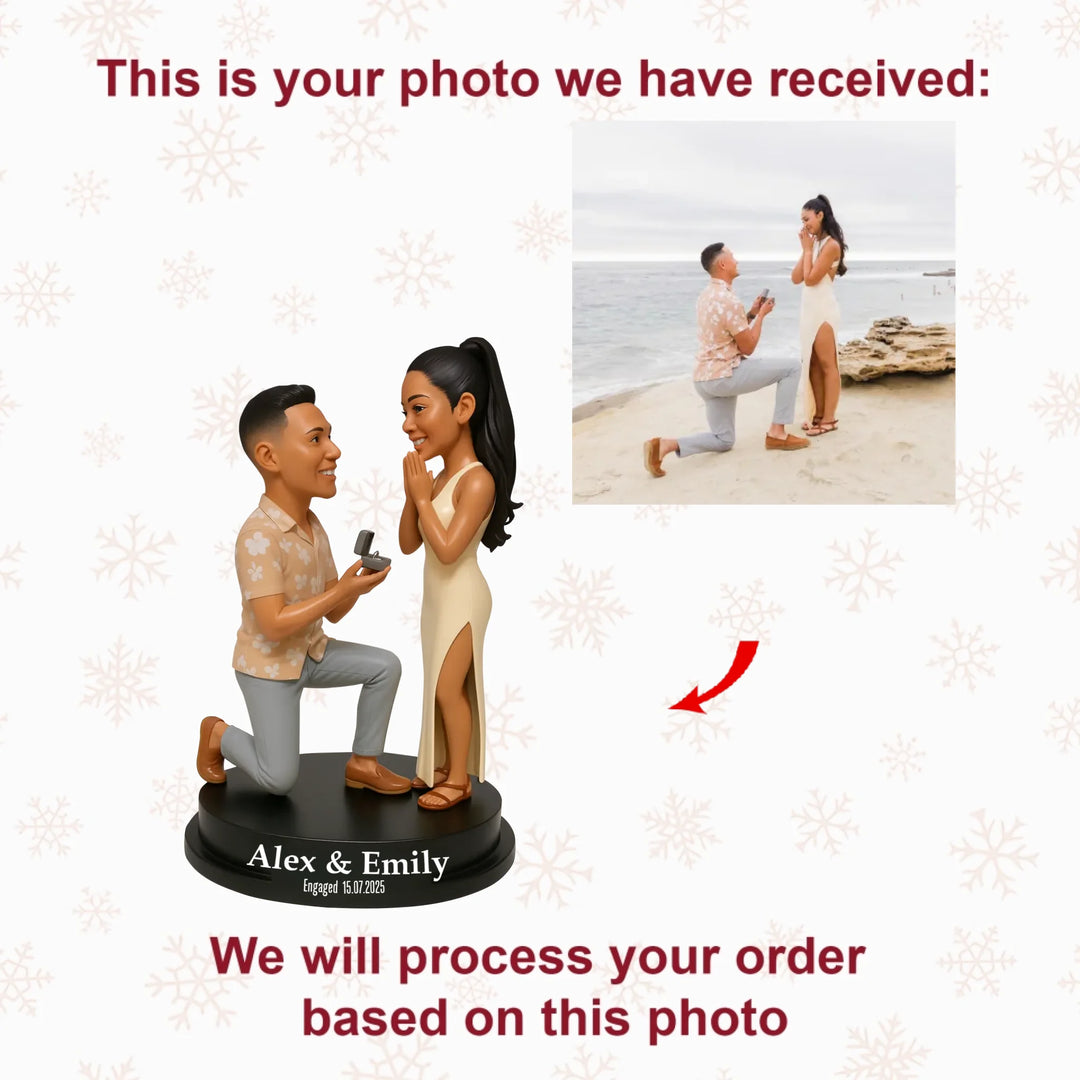 Our Engagement - Personalized Photo Ornament - Christmas Gift For Newly Engaged, Future Wife, Future Husband AGP0NL022