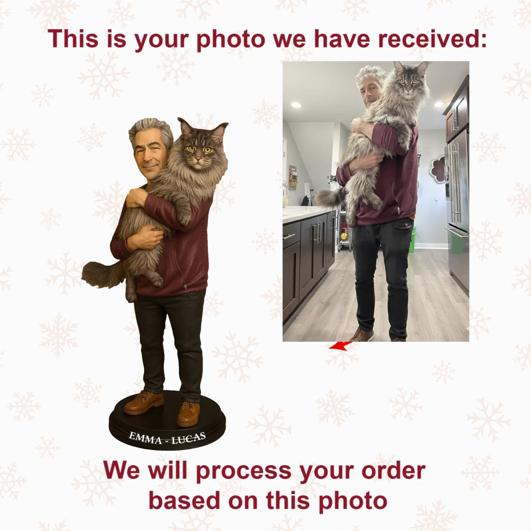 Furry Charm  - Personalized Photo Ornament - Christmas Gift For Cat Lover, Pet Lover AGP0NL011