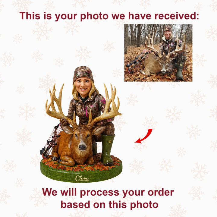 Forest Hunt - Personalized Photo Ornament - Christmas Gift For Hunting Lovers AGP0NL002