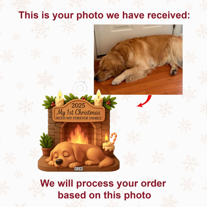 First Christmas With Forever Family V4 - Personalized Photo Ornament - Christmas Gift For Pet Lovers AGP0DH053