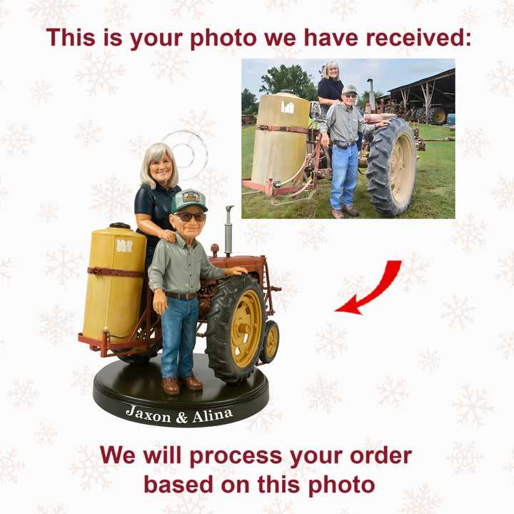 Tractor Joy - Personalized Photo Ornament - Christmas Gift For Farmers, Farm Lovers AGP0NL026
