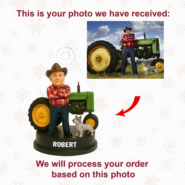 Harvest Ride - Personalized Photo Ornament - Christmas Gift For Farmers, Farm Lovers AGP0NL025
