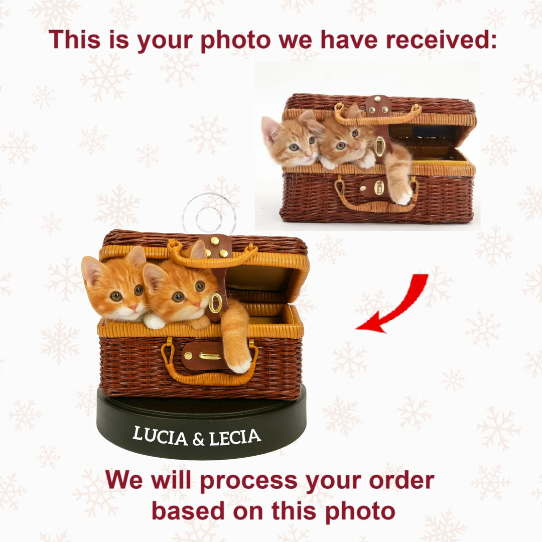 Cozy Kitty - Personalized Photo Ornament - Christmas Gift For Pet Lovers, Cat Lovers AGP0NL023