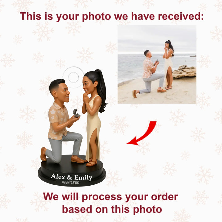 Our Engagement - Personalized Photo Ornament - Christmas Gift For Newly Engaged, Future Wife, Future Husband AGP0NL022
