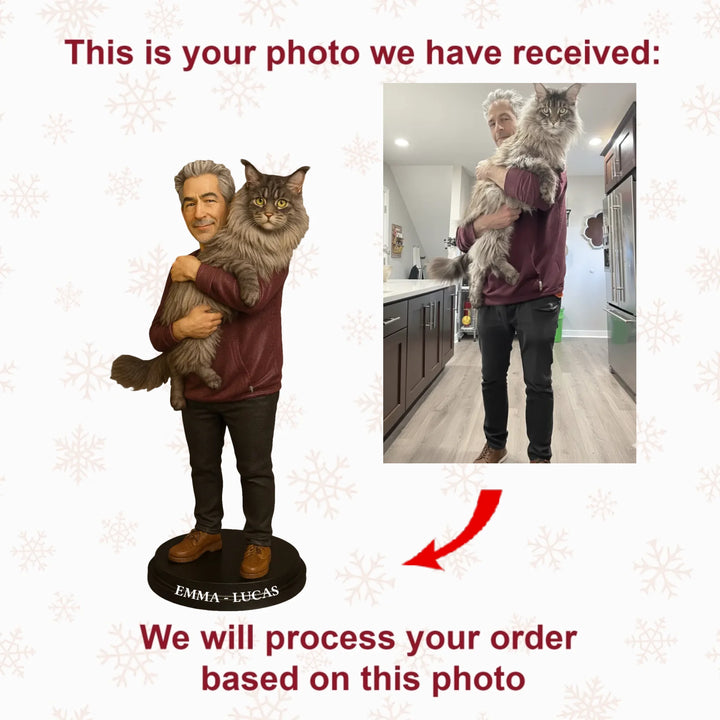 Furry Charm  - Personalized Photo Ornament - Christmas Gift For Cat Lover, Pet Lover AGP0NL011