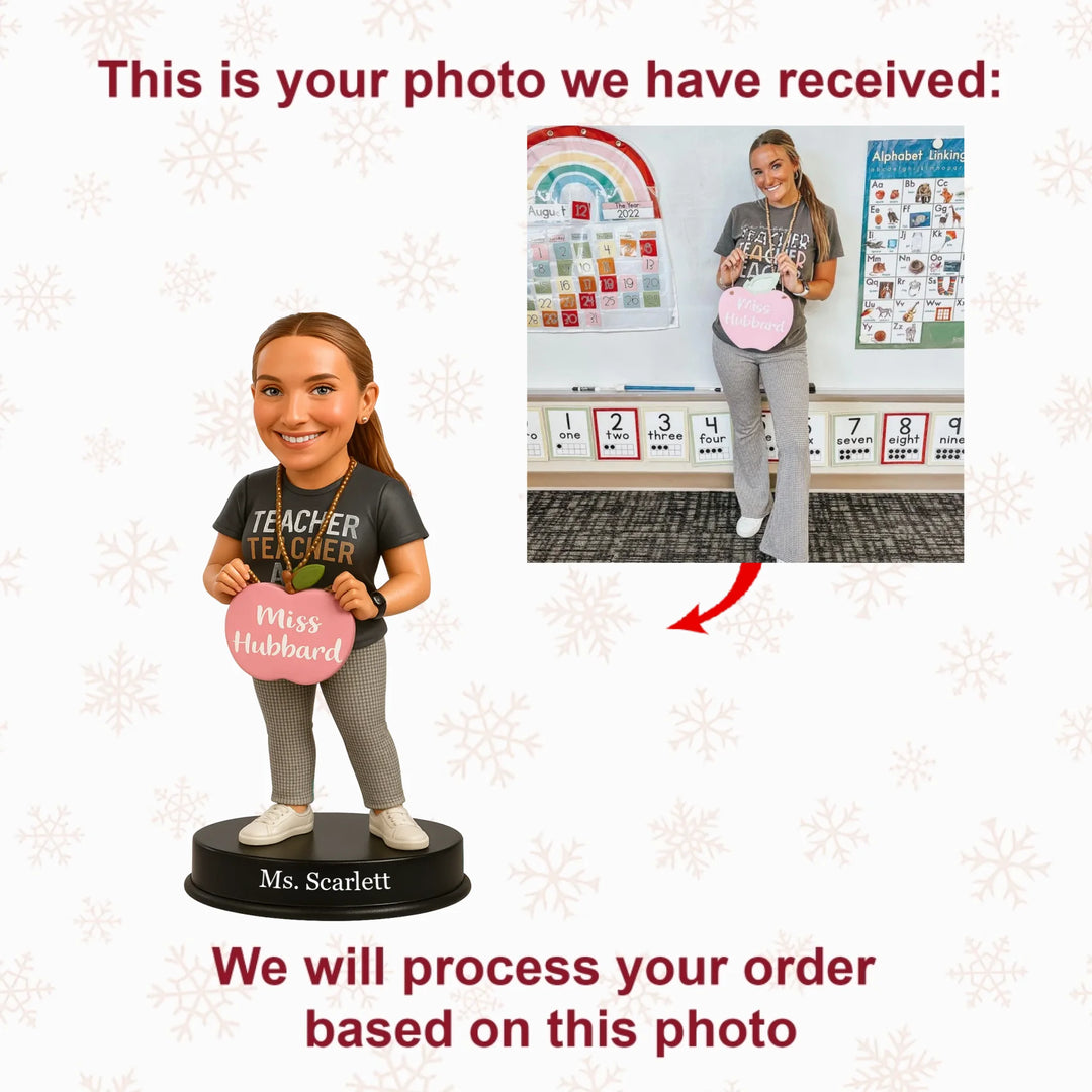 Best Teacher Ever - Personalized Photo Ornament - Christmas Gift For Teacher AGP0HT014