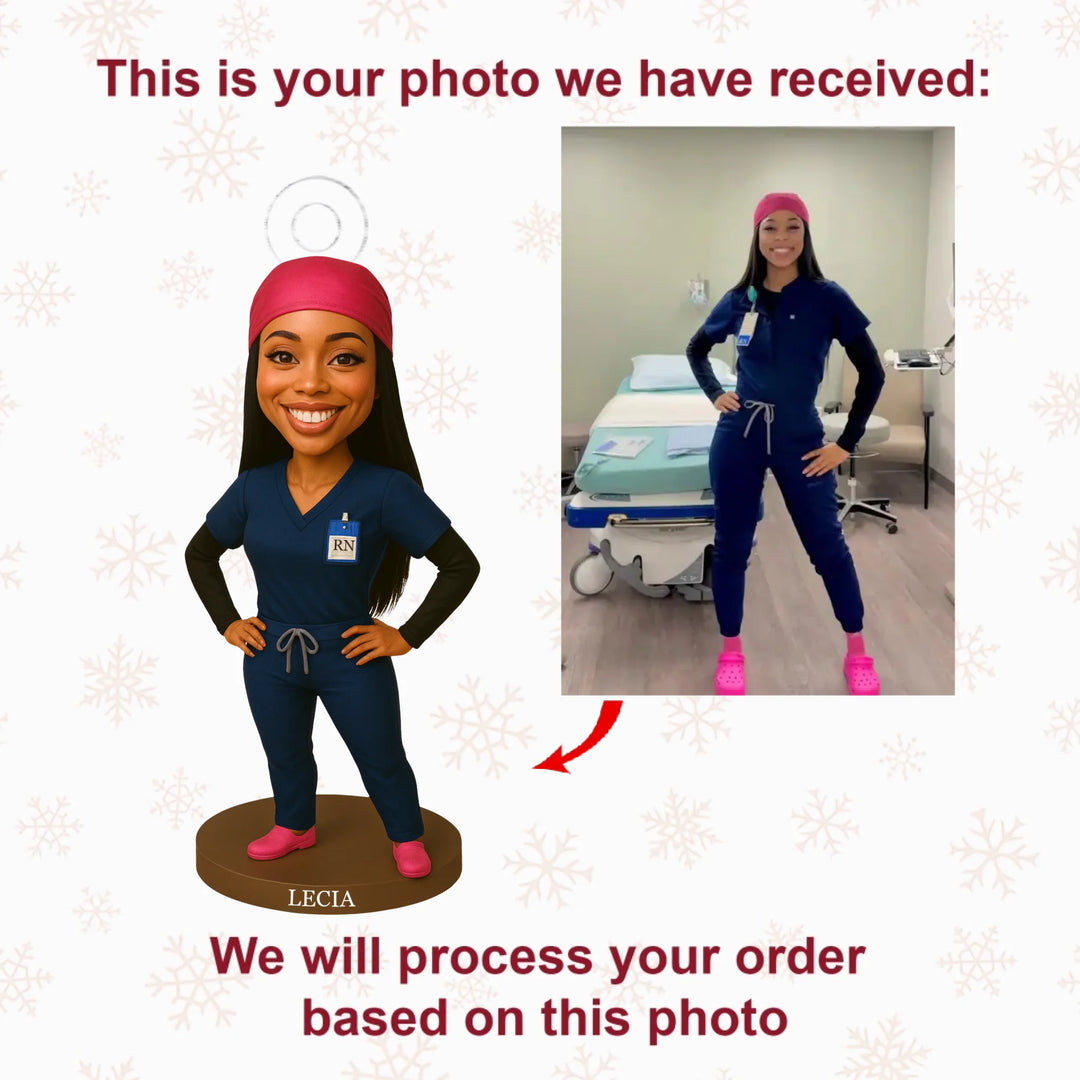 Wellness Queen - Personalized Photo Ornament - Christmas Gift For Nurses AGP0DH042